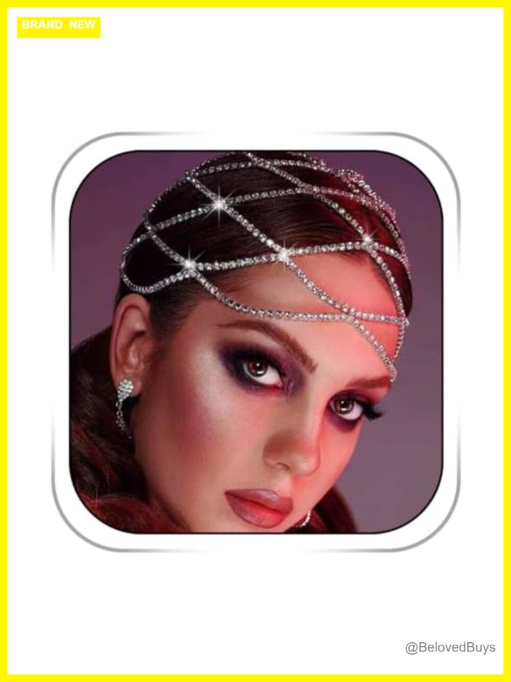 Rhinestone Head Chain Flapper Cap Hair Accessories Costume Jewelry